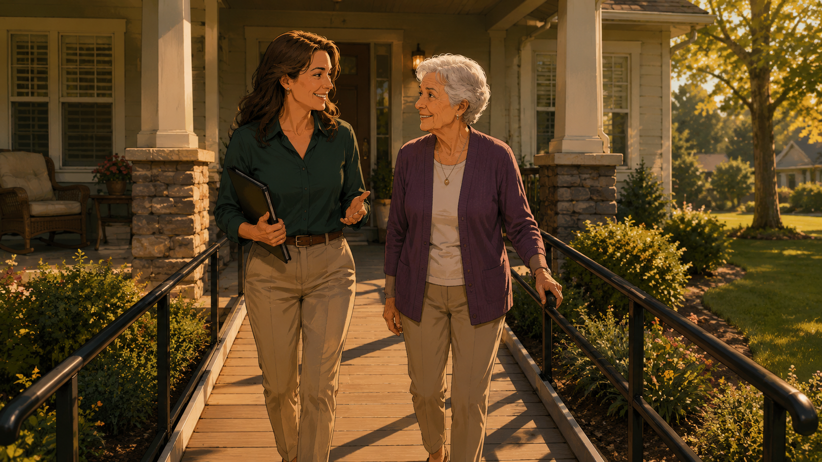 Aging In The Comfort Of Home® dealer consulting with a family